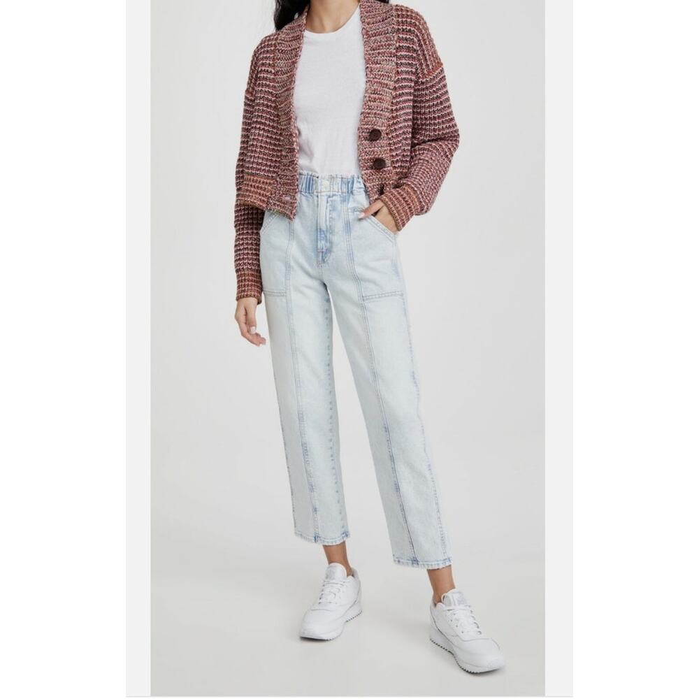 MOTHER Light Wash High-Rise Ankle Cropped Jeans